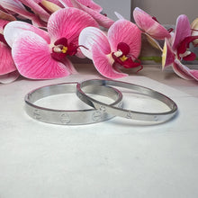 Load image into Gallery viewer, New Sizes - Silver Rivet Bangle