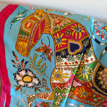Load image into Gallery viewer, Blue &amp; Pink Equestrian Scarf