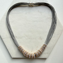 Load image into Gallery viewer, Magnetic Gold &amp; Silver Rings Necklace