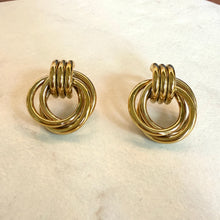 Load image into Gallery viewer, Triple Knot Gold Earrings
