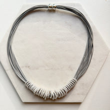 Load image into Gallery viewer, Magnetic Silver Rings Necklace