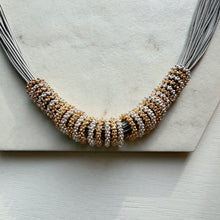 Load image into Gallery viewer, Magnetic Gold &amp; Silver Rings Necklace