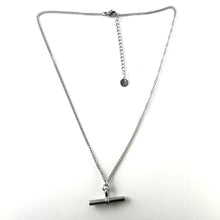 Load image into Gallery viewer, Silver T Bar Necklace