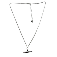 Load image into Gallery viewer, Silver T Bar Necklace