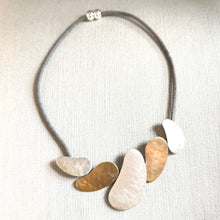 Load image into Gallery viewer, Smooth Silver Abstract Magnetic Necklace