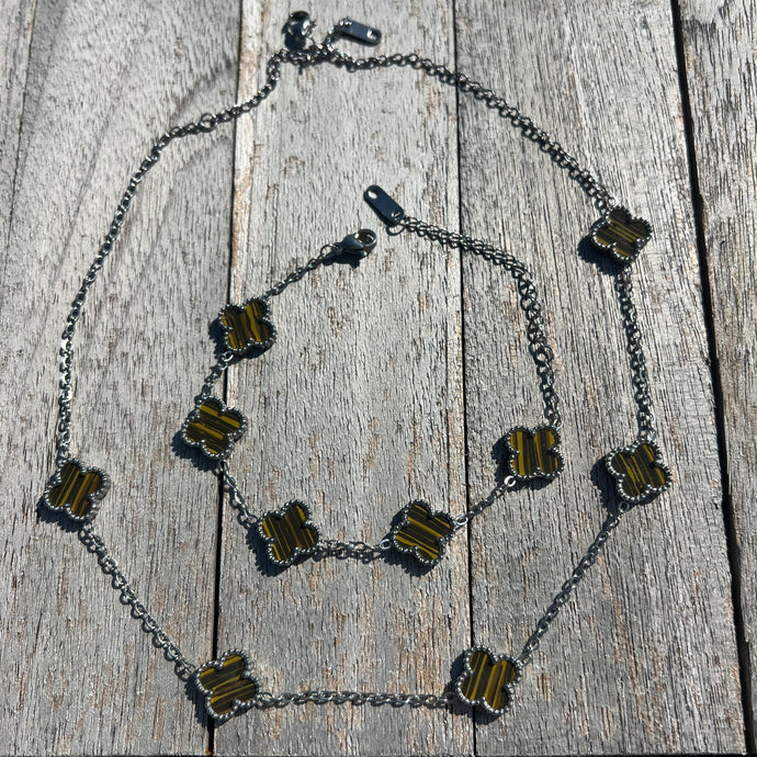 Silver Tiger Eye Necklace