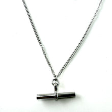 Load image into Gallery viewer, Silver T Bar Necklace