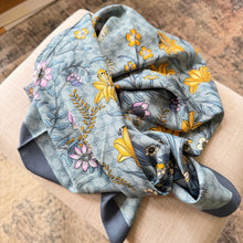 Load image into Gallery viewer, Soft Blue Floral Scarf