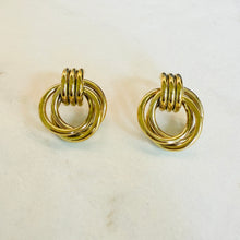 Load image into Gallery viewer, Triple Knot Gold Earrings