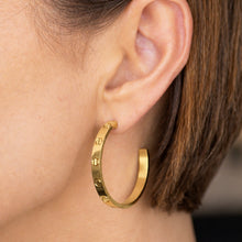 Load image into Gallery viewer, Large Rivet Hoop Earrings