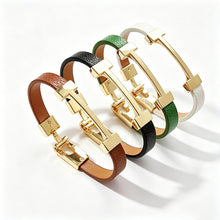Load image into Gallery viewer, Wrap Cuff With Gold Bar