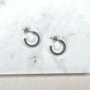 Silver Rivet Earrings