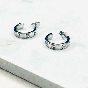 Silver Rivet Earrings