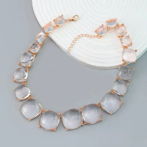 Smooth Transparent Stone necklace
