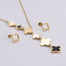 Load image into Gallery viewer, Gold Clover Drop Necklace