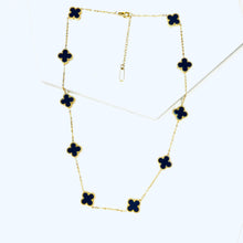 Load image into Gallery viewer, Crimped Black Clover Necklace