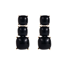 Load image into Gallery viewer, Black Triple Drop Earrings