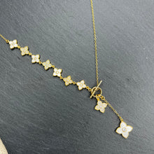 Load image into Gallery viewer, Gold Blossom Lariat Necklace