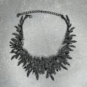 Dark Gold Feather Necklace