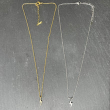 Load image into Gallery viewer, Solid Lightning Pendant in Gold &amp; Silver