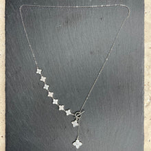 Load image into Gallery viewer, Silver Blossom Lariat Necklace