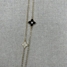 Load image into Gallery viewer, Extra Long Black &amp; Gold Blossom Necklace