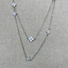 Load image into Gallery viewer, Extra Long Mother of Pearl Blossom Necklace