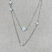 Load image into Gallery viewer, Extra Long Mother of Pearl Blossom Necklace