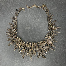 Load image into Gallery viewer, Dark Gold Feather Necklace