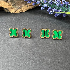 Green Clover Earrings